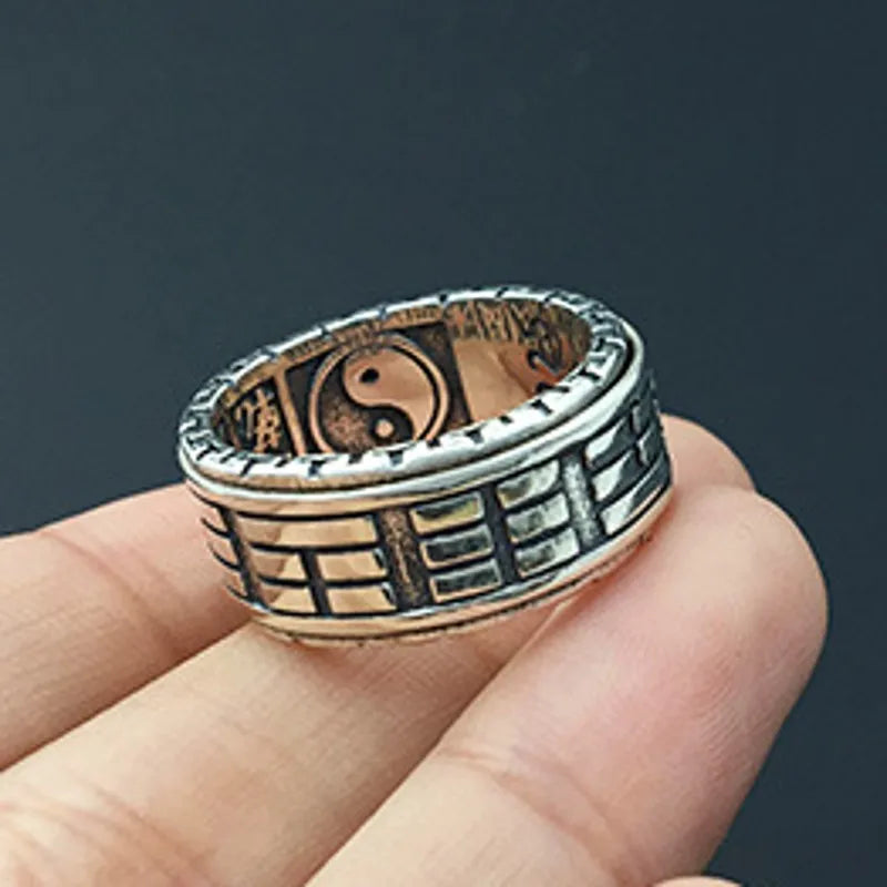 925 Silver YinYang Fidget Ring