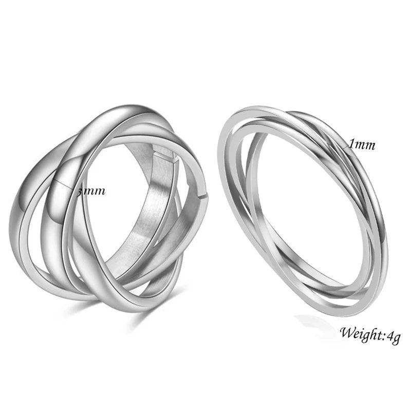 Interlocked Floating Fidget Ring