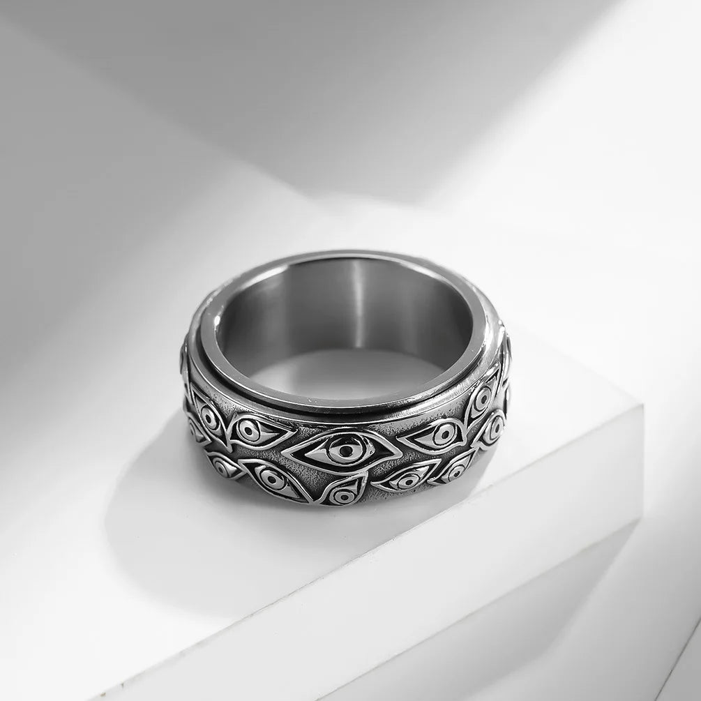 Carved Eye Fidget Ring