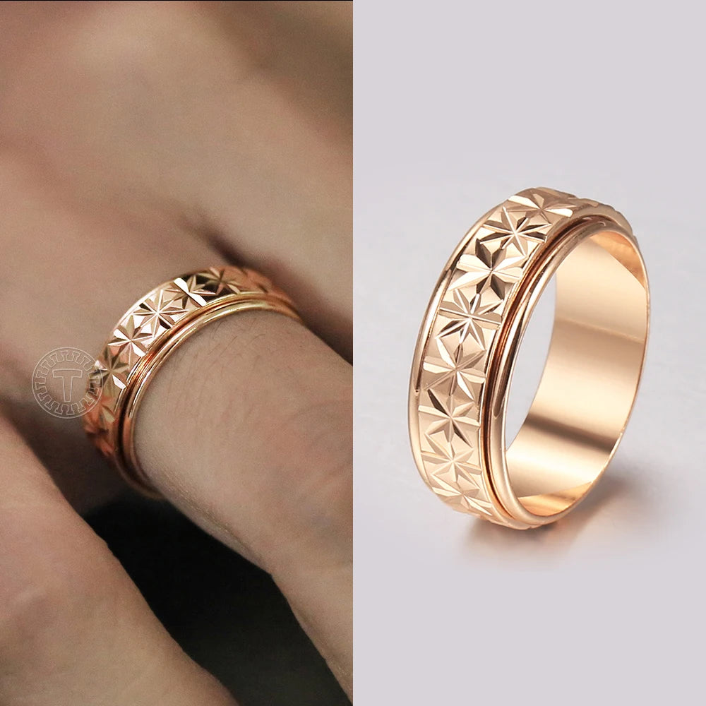 Rose Gold Colour Styled Fidget Rings