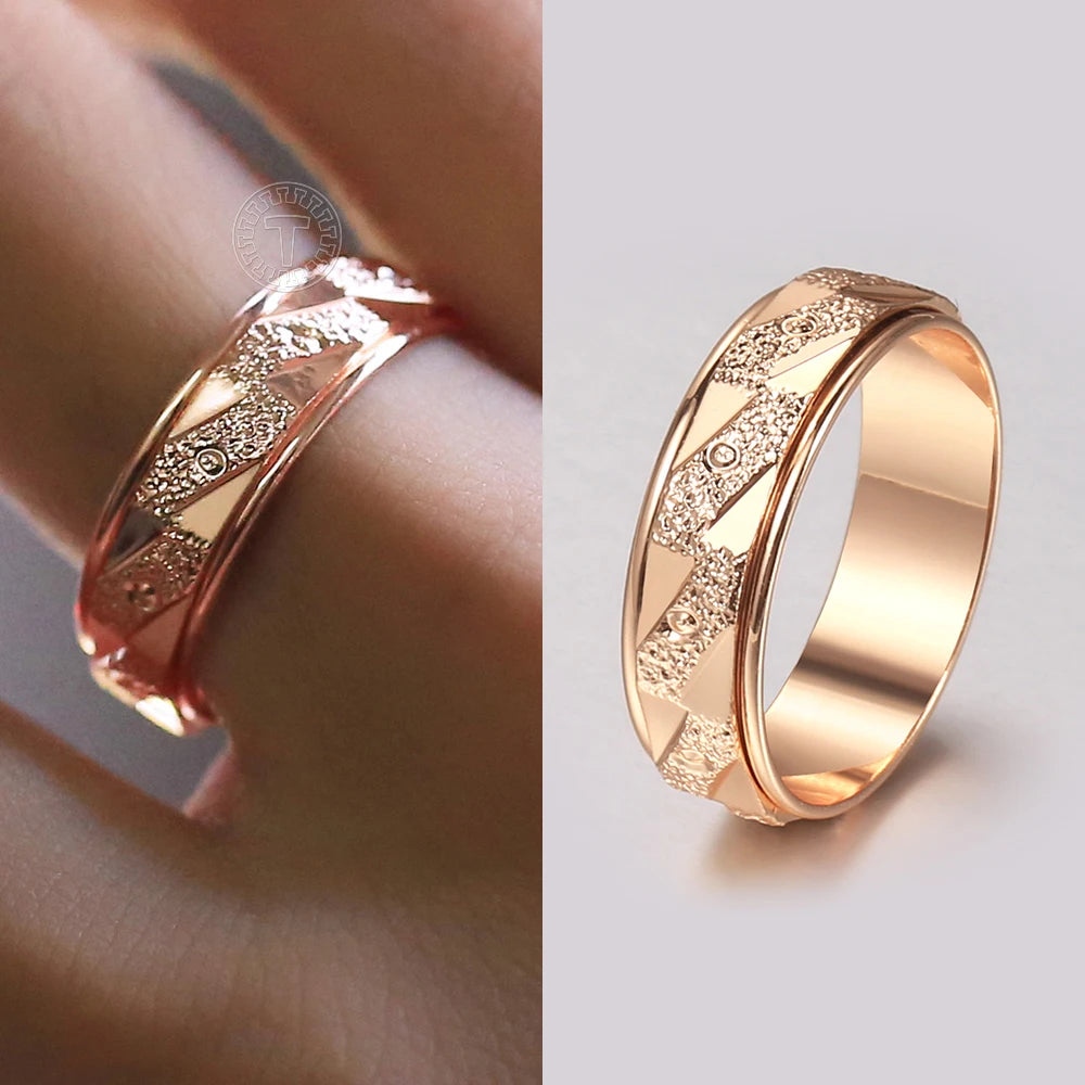 Rose Gold Colour Styled Fidget Rings